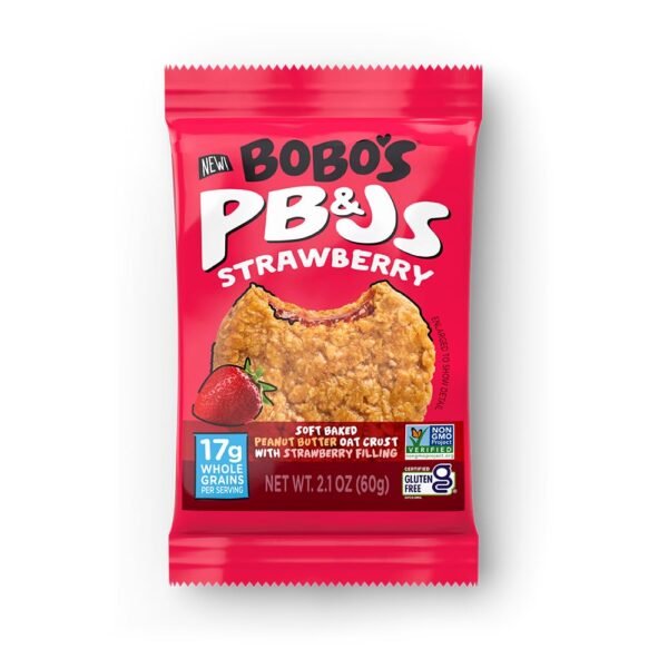 Bobo's PB&J's Strawberry / Grape Oat Crust with Fruit Filling 60 g Bobo's PB&J's Strawberry / Grape Oat Crust with Fruit Filling 60 g